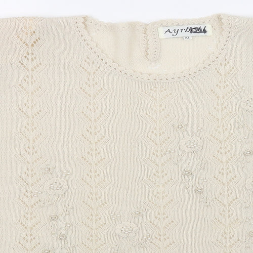 ayrbell Womens Beige   Pullover Jumper Size XL