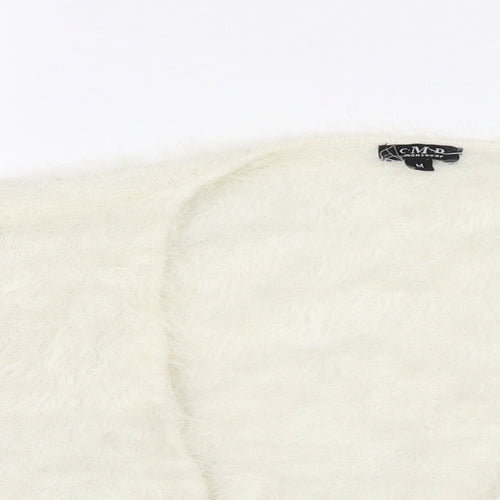 CMD Womens White   Cardigan Jumper Size M