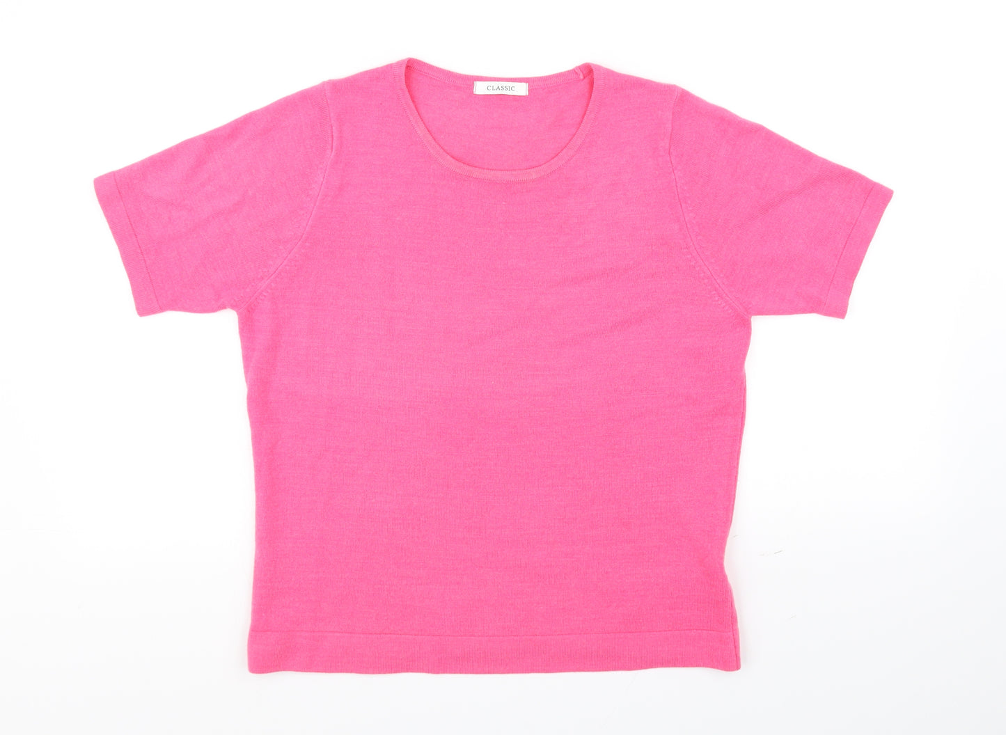 Classic Womens Pink   Basic T-Shirt Size 12