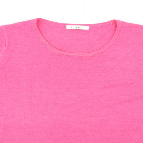 Classic Womens Pink   Basic T-Shirt Size 12