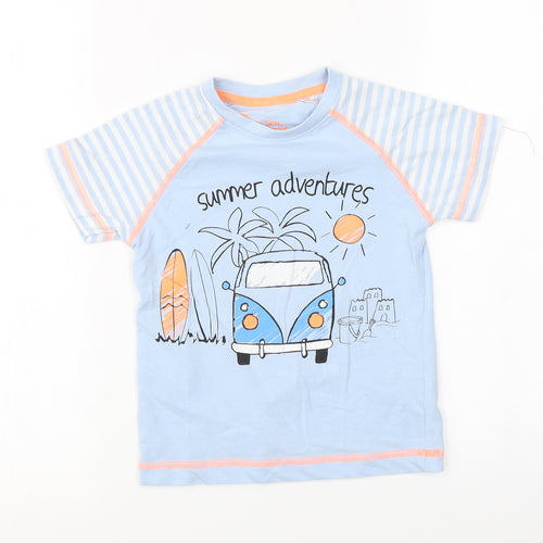 Matalan  Boys Blue   Basic T-Shirt Size 4-5 Years
