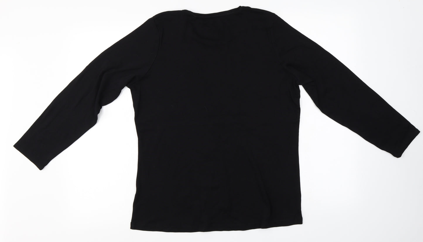 Marks and Spencer  Womens Black   Basic T-Shirt Size 18