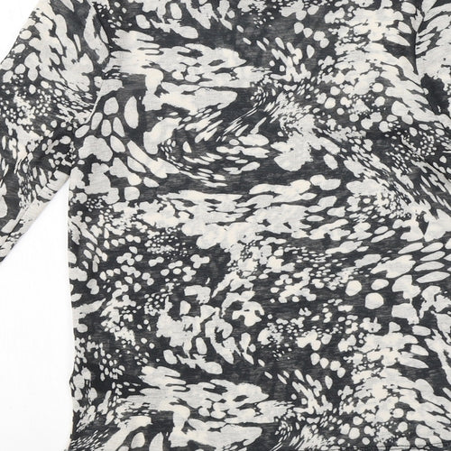 Topshop Womens Ivory Animal Print  Basic T-Shirt Size 12