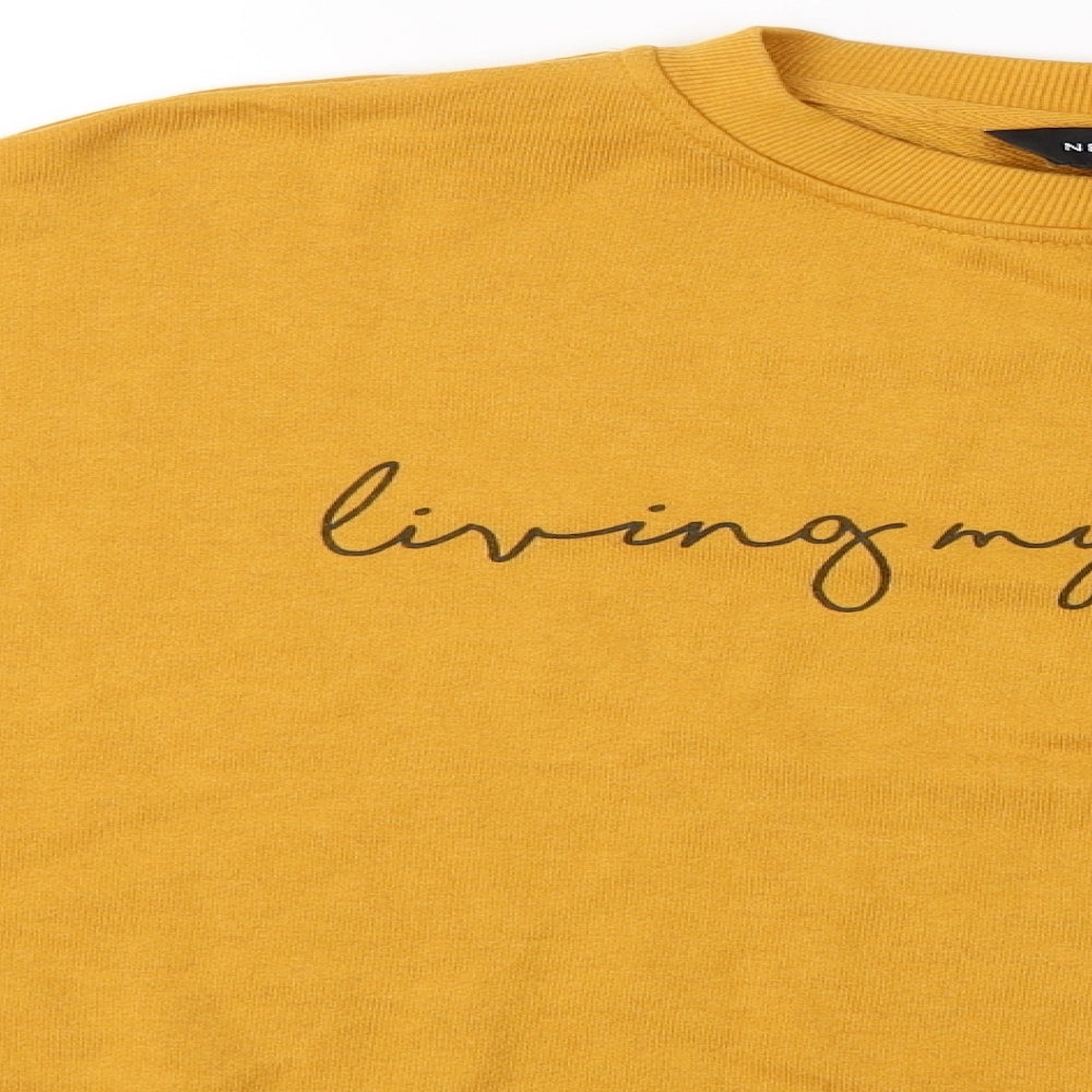 New Look  Womens Yellow   Pullover Jumper Size 8