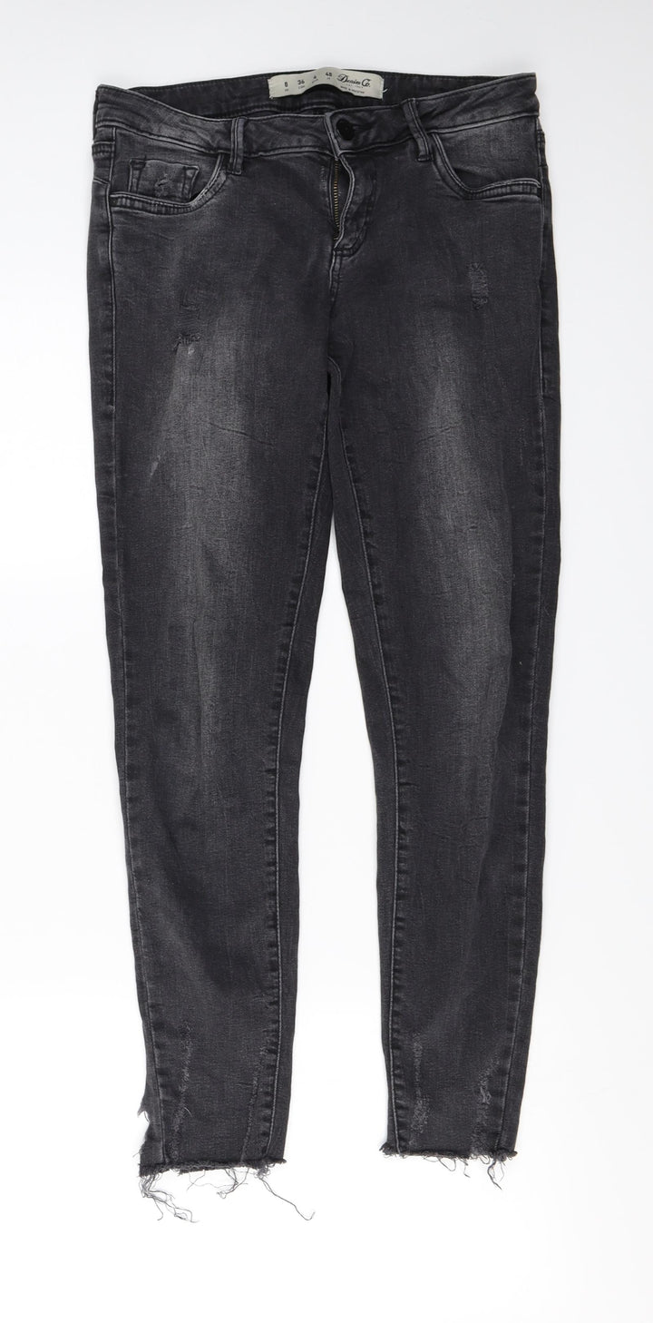 denim co Womens Black Skinny Jeans Size 8 L24 in