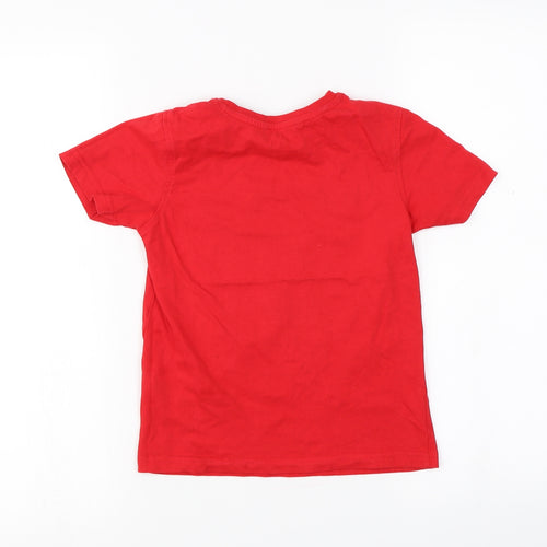 George  Boys Red   Basic T-Shirt Size 6-7 Years