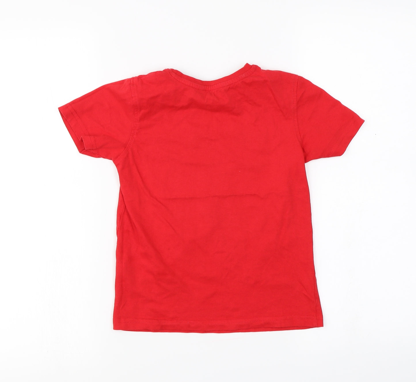 George  Boys Red   Basic T-Shirt Size 6-7 Years