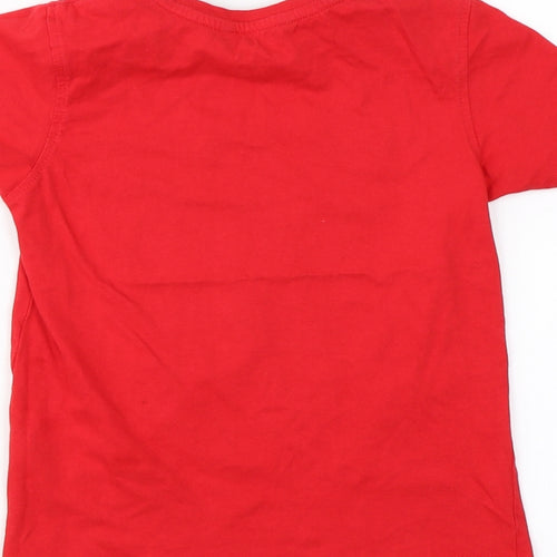 George  Boys Red   Basic T-Shirt Size 6-7 Years