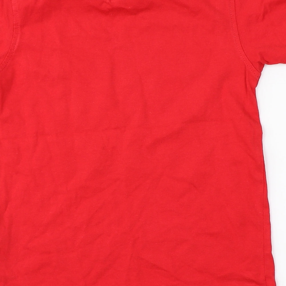 George  Boys Red   Basic T-Shirt Size 6-7 Years