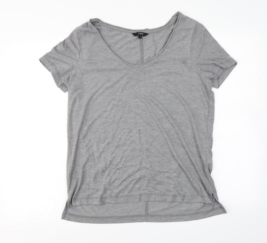 Front view of Next women’s grey basic t-shirt, size UK 14