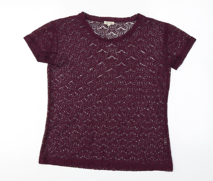 River Island  Womens Purple   Basic T-Shirt Size 6