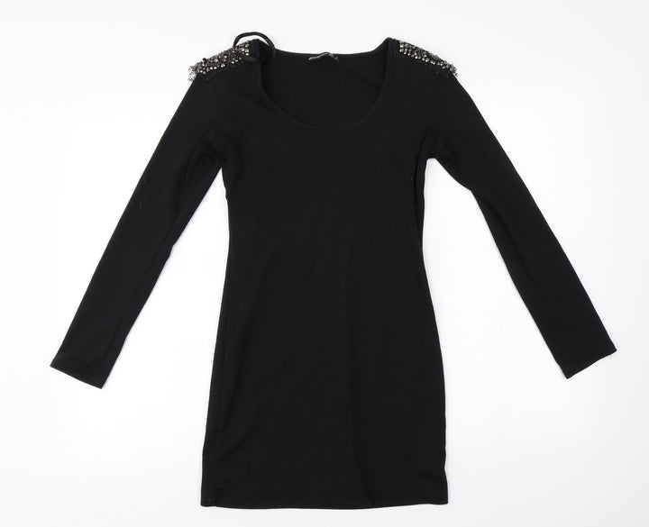 Atmosphere Womens Black A-Line Size 8