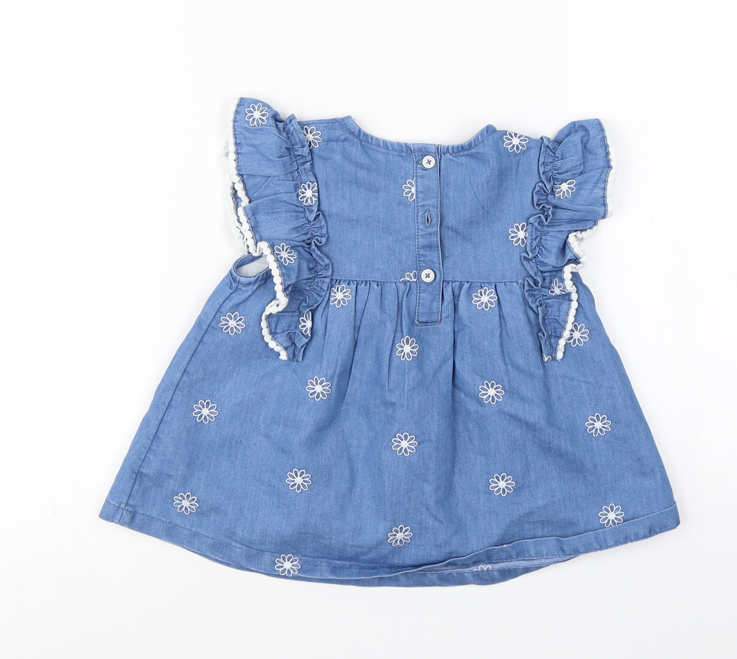 George  Girls Blue Floral  A-Line  Size 3-4 Years