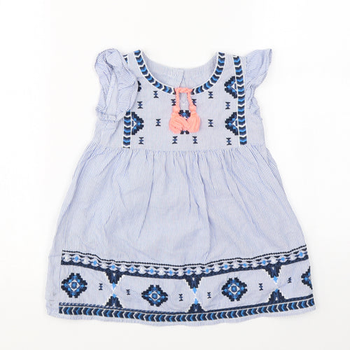 Matalan Boys Blue Striped  A-Line  Size 12-18 Months