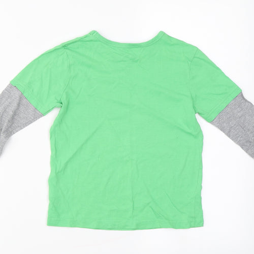 George  Boys Green   Basic T-Shirt Size 5-6 Years