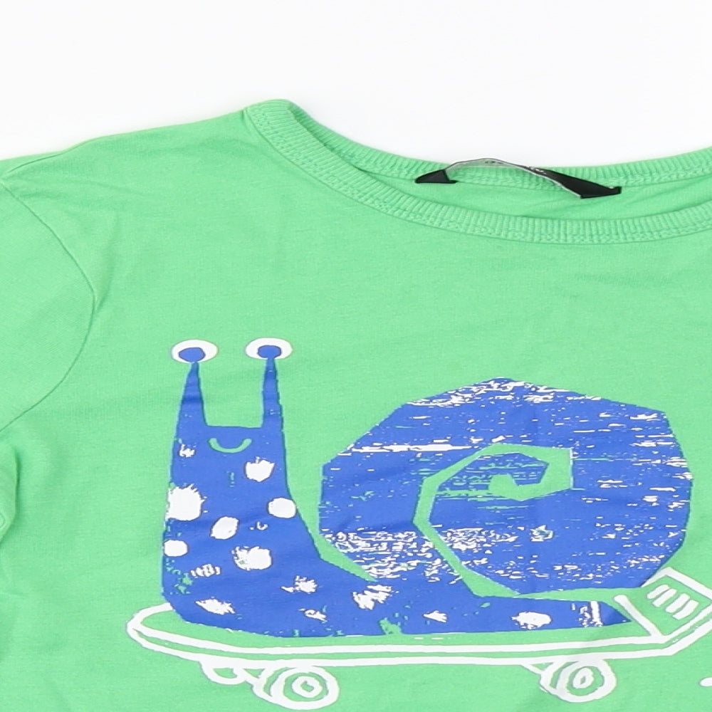 George  Boys Green   Basic T-Shirt Size 5-6 Years