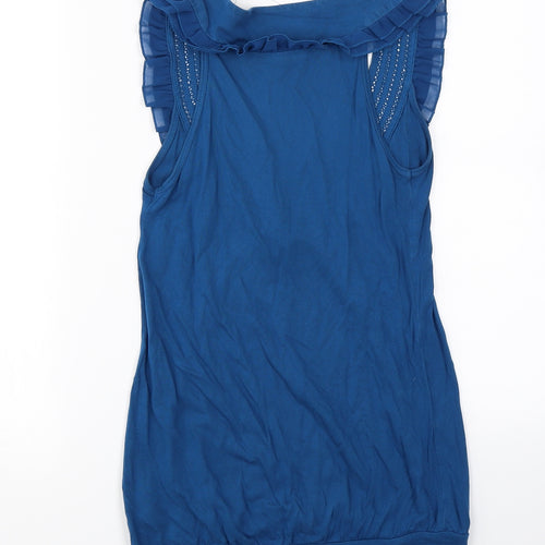 Miss Selfridge  Womens Blue   Basic Blouse Size 8