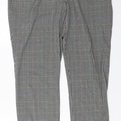 Massimo Fabbro  Womens Beige Check  Trousers  Size 14 L25 in