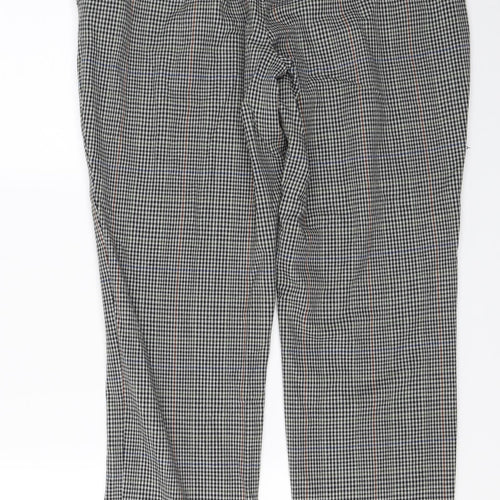 Massimo Fabbro  Womens Beige Check  Trousers  Size 14 L25 in