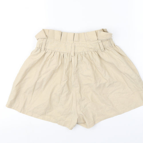 PRETTYLITTLETHING Womens Beige   Chino Shorts Size 6
