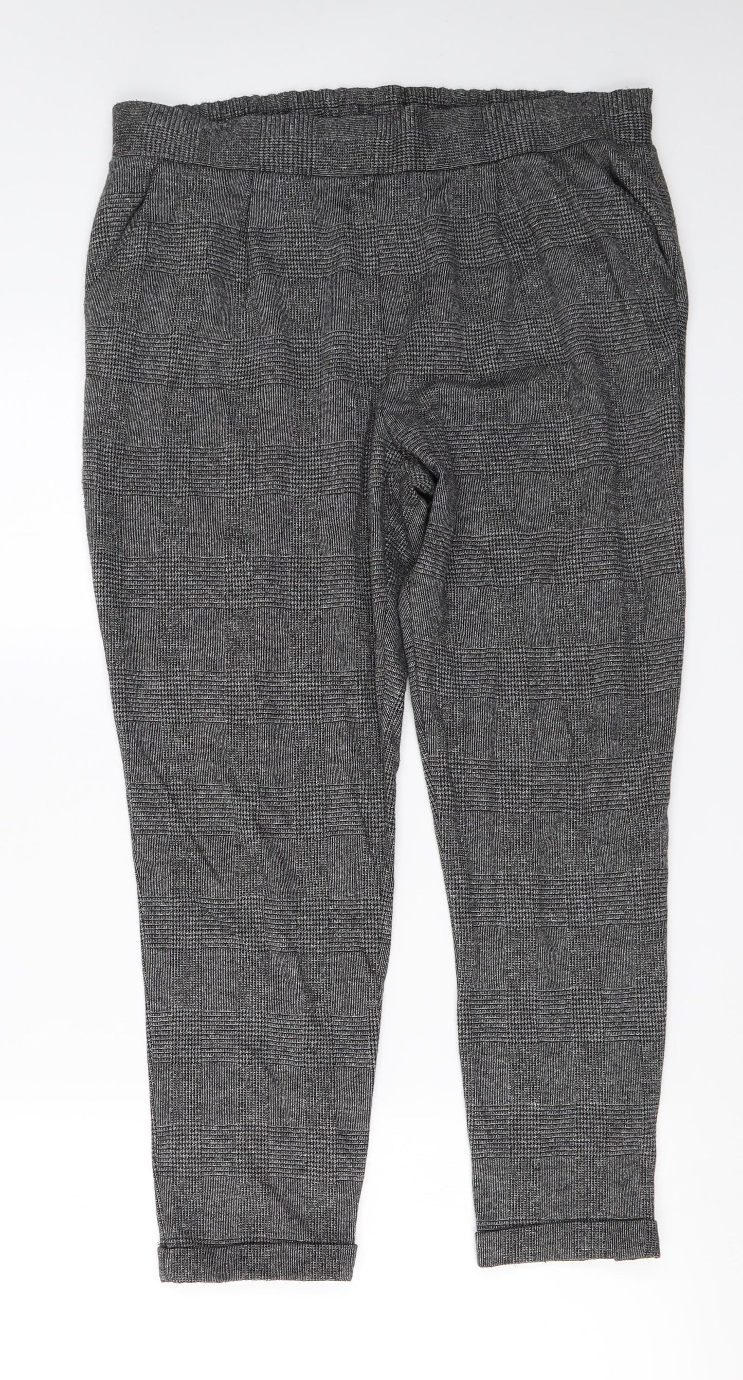 Papaya Womens Grey   Trousers  Size 14 L22 in