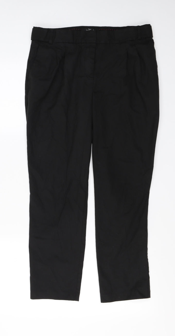 NEXT Womens Black Trousers Size 12 L24 in