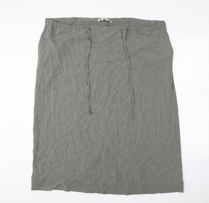 Marina Rinaldi Womens Green A-Line Skirt Size 30