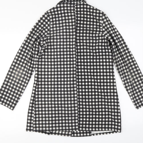 PRETTYLITTLETHING Womens Black Check  Cardigan Jumper Size 6