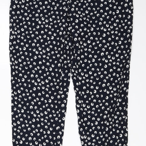 Marks and Spencer  Womens Blue Floral  Trousers  Size 10 L26 in