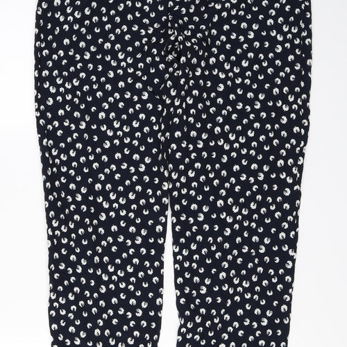 Marks and Spencer  Womens Blue Floral  Trousers  Size 10 L26 in