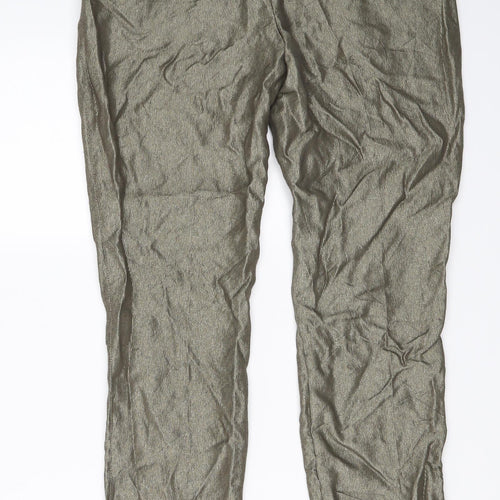 Monsoon Womens Gold   Trousers  Size 10 L24 in
