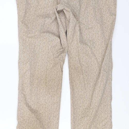 Marks and Spencer  Womens Beige Animal Print  Trousers  Size 12 L27 in