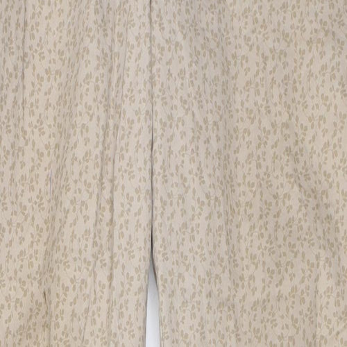 Marks and Spencer  Womens Beige Animal Print  Trousers  Size 12 L27 in