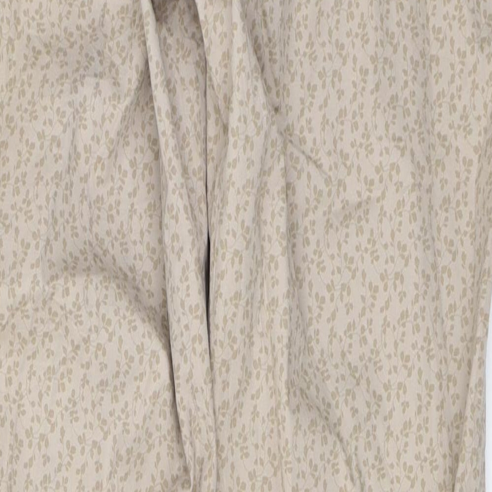 Marks and Spencer  Womens Beige Animal Print  Trousers  Size 12 L27 in