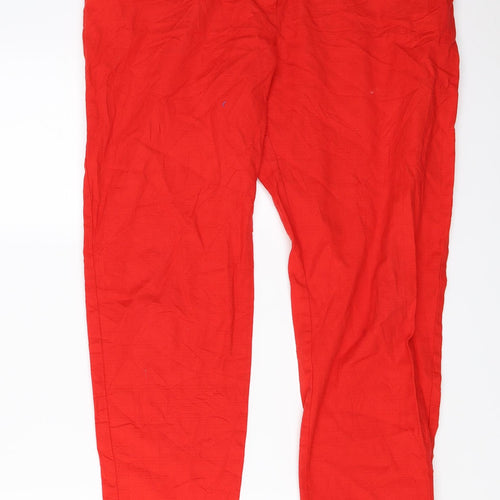 George  Womens Red   Trousers  Size 14 L25 in
