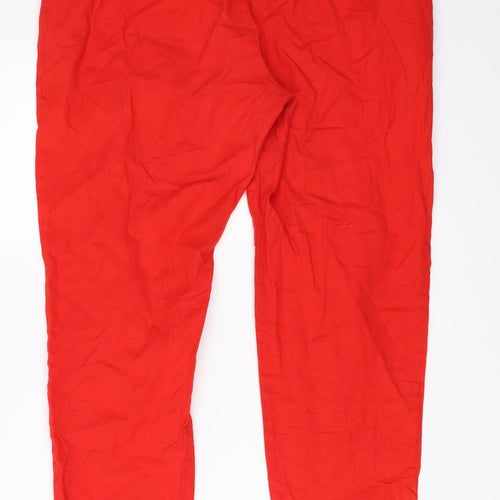 George  Womens Red   Trousers  Size 14 L25 in