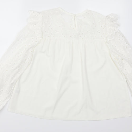 SheIn Womens White   Basic Blouse Size XL