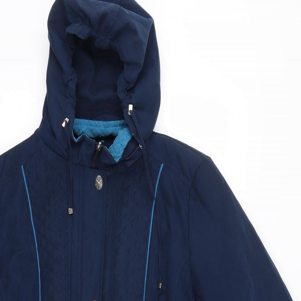 Anna Rose Womens Blue   Overcoat Coat Size 2XL