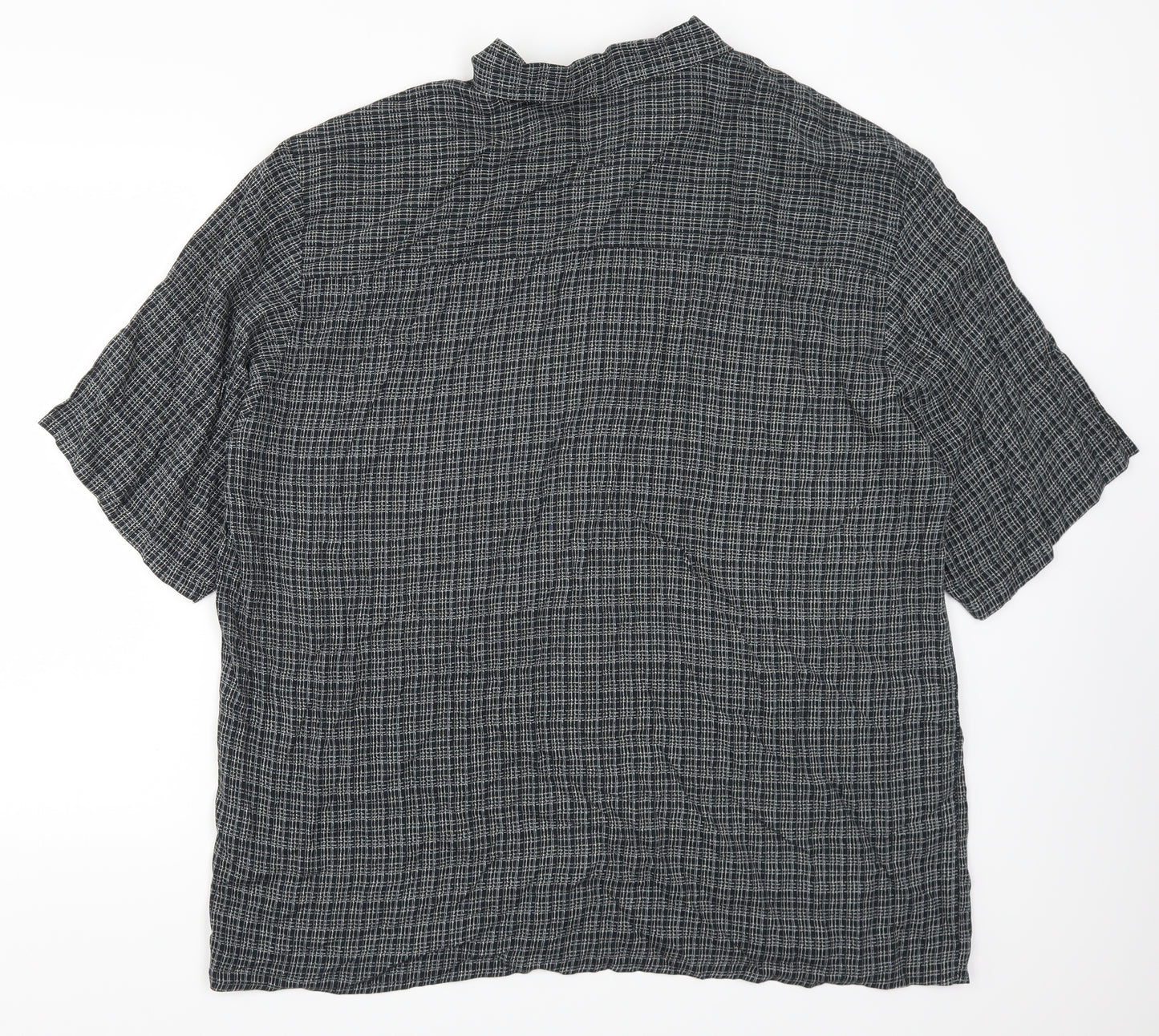 BHS Mens Grey Check   Button-Up Size XL