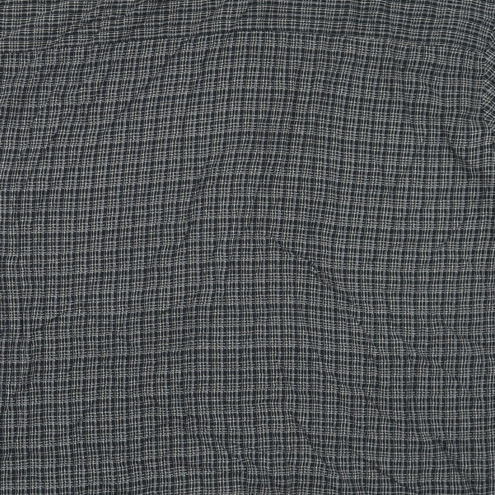 BHS Mens Grey Check   Button-Up Size XL