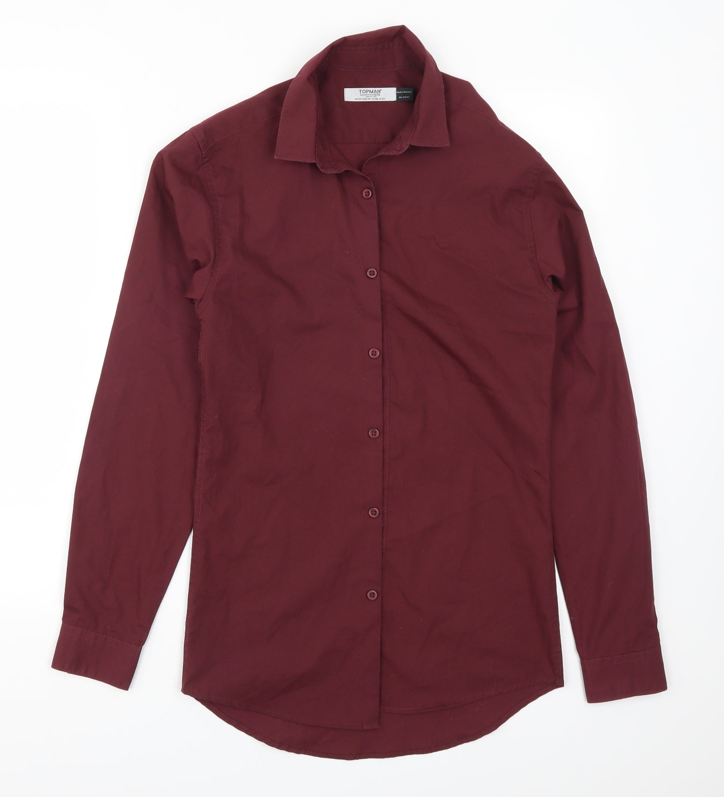 Topman Mens Red    Button-Up Size XS