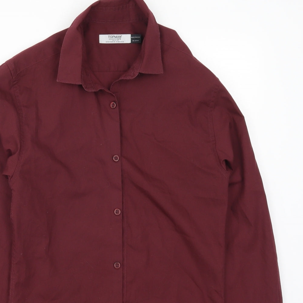 Topman Mens Red    Button-Up Size XS