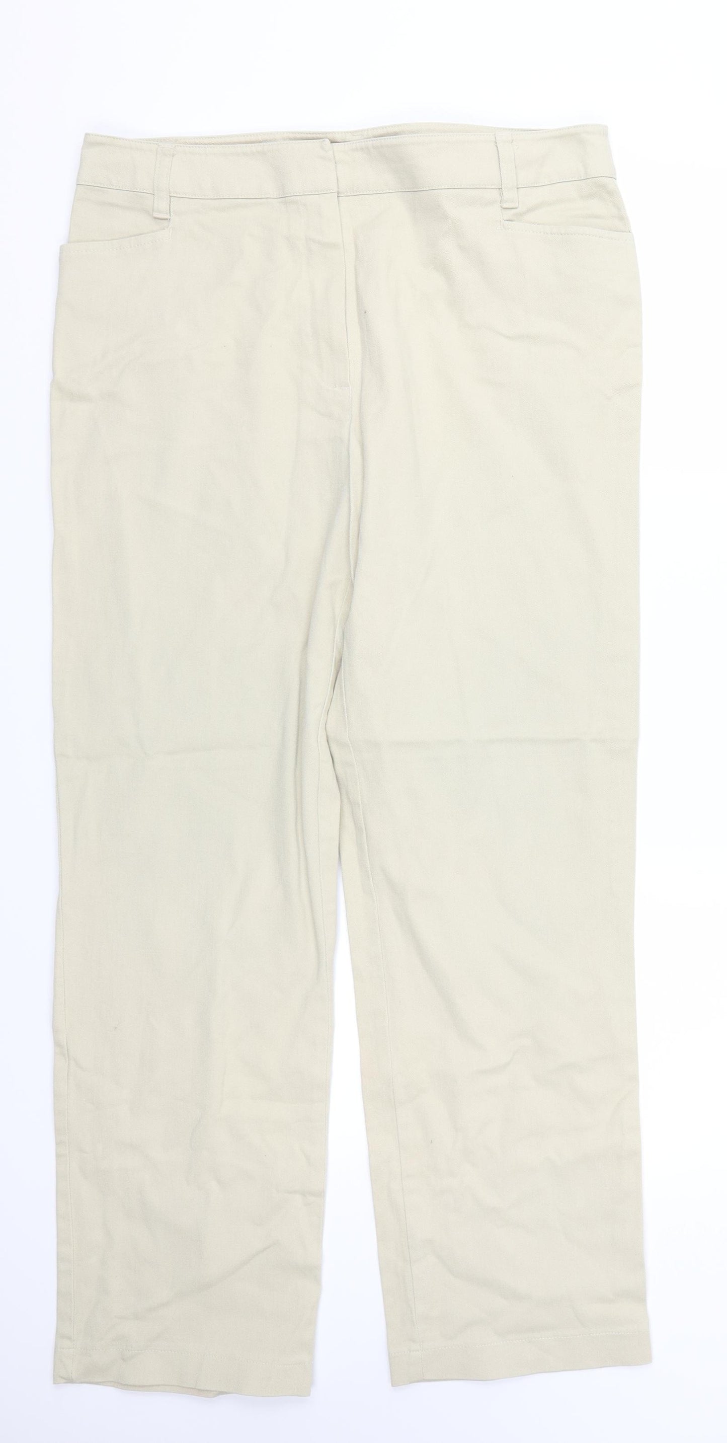 Bonmarché Womens Beige   Trousers  Size 16 L28 in