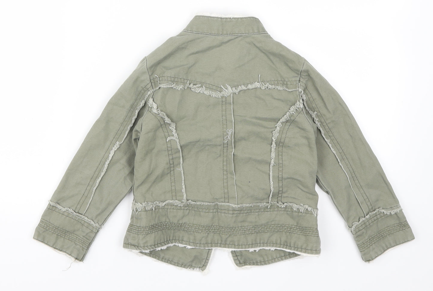 Mothercare Girls Green  Denim Jacket  Size 3-4 Years