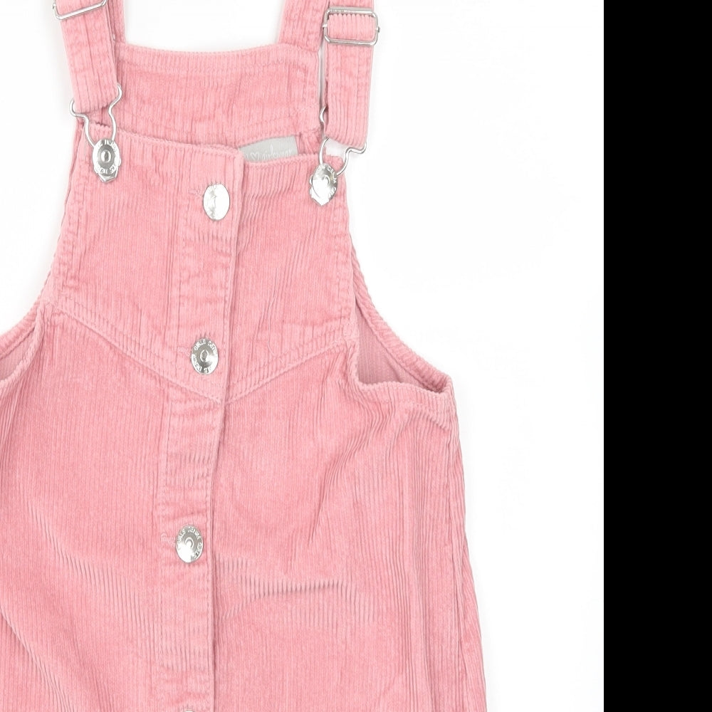 Matalan Girls Pink  Corduroy Pinafore/Dungaree Dress  Size 9 Years