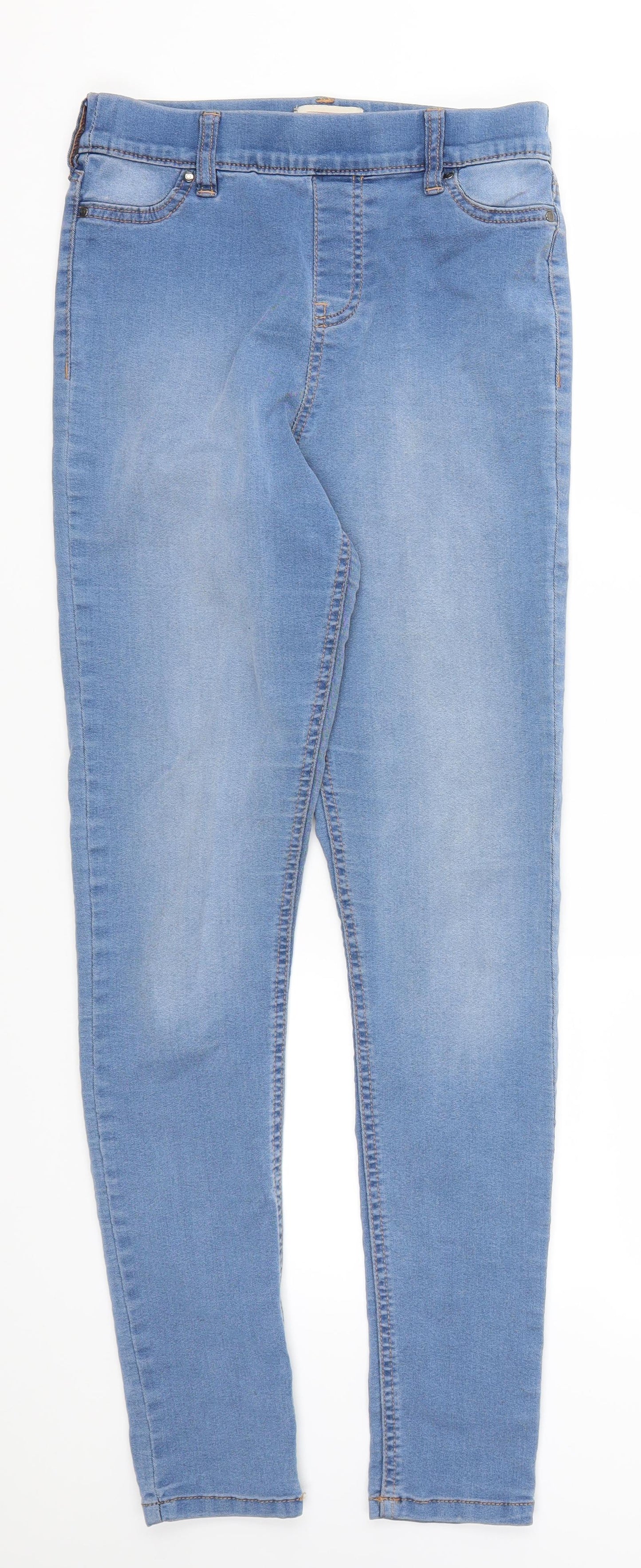 F&F Womens Blue  Denim Jegging Jeans Size 8 L28 in