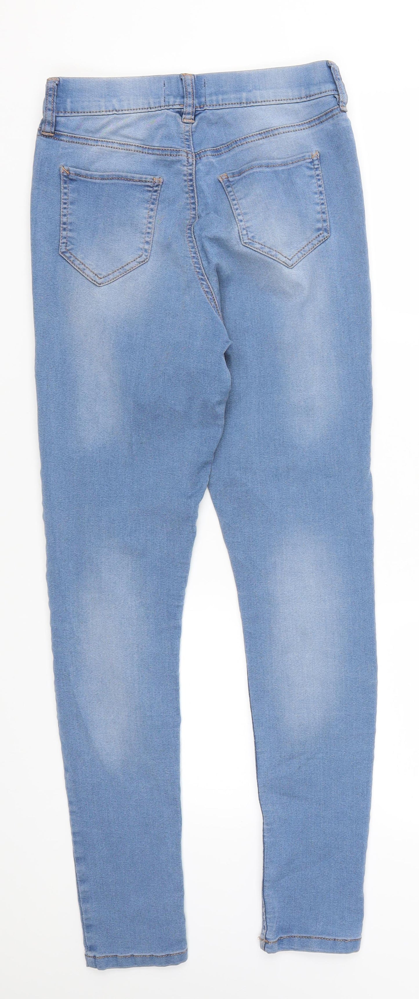 F&F Womens Blue  Denim Jegging Jeans Size 8 L28 in
