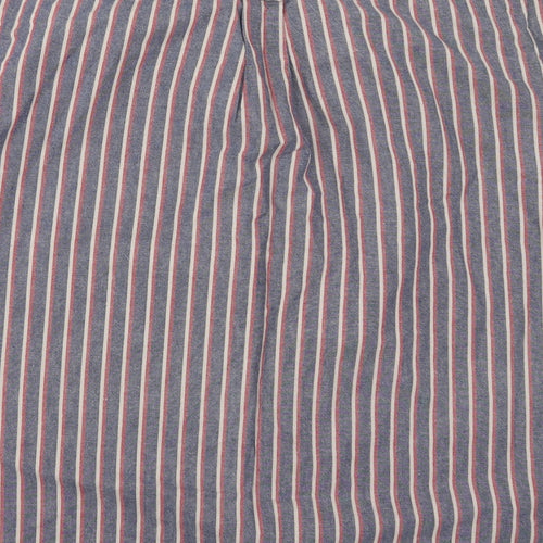 Burtons Mens Blue Striped   Button-Up Size XL  - Red