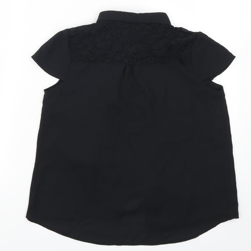 George Girls Black   Basic Button-Up Size 11-12 Years