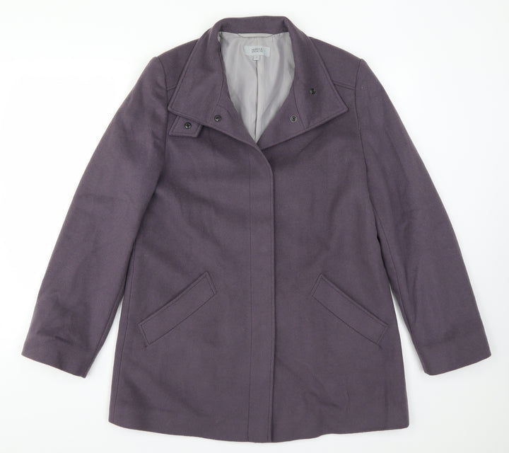 Marks and Spencer Womens Purple Overcoat Coat Size 14